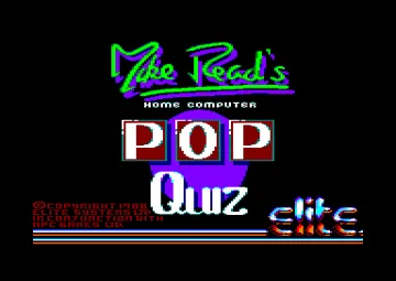 Mike Read's Pop Quiz (1989)(Elite Systems)[cr GPA] screen shot title